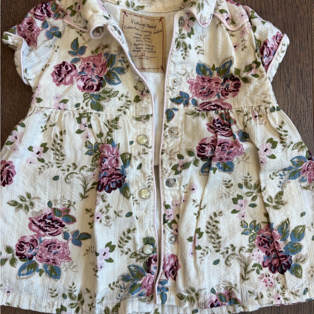 Baby Vintage Floral Dress - Picture 2 of 5